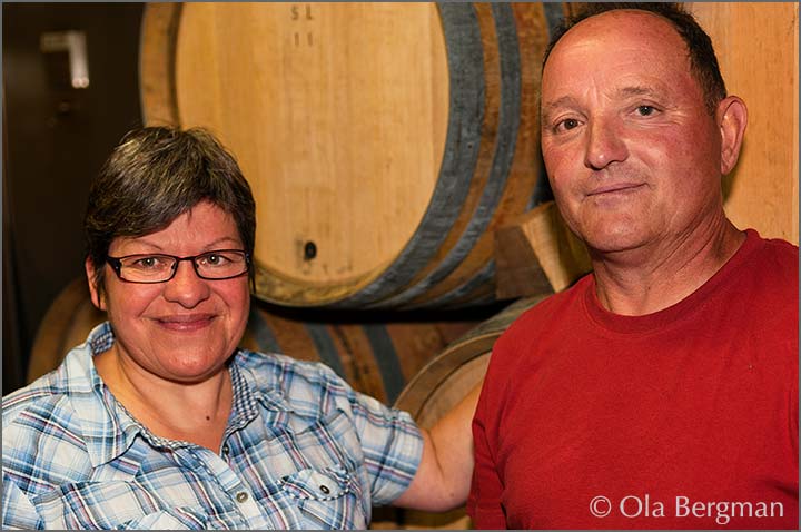 Maryline and Michel Martin at Domaine Michel Martin.