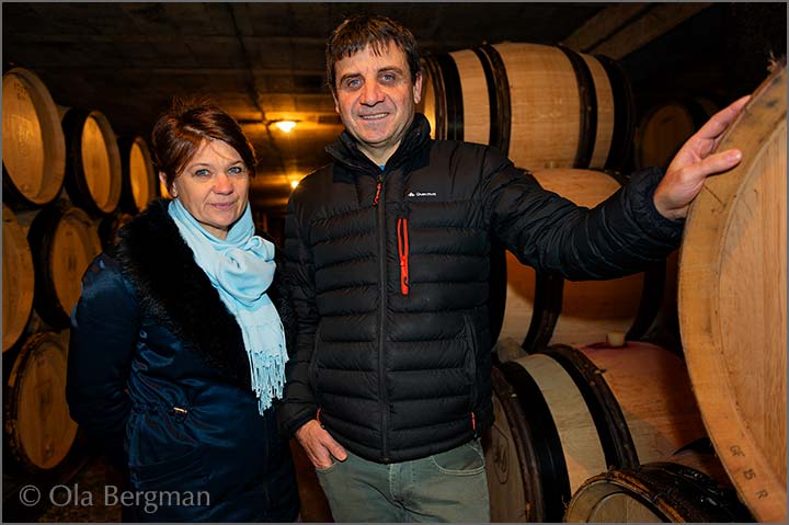 François-Xavier Maratray and Marie-Madeleine Pouillot at Domaine Maratray-Dubreuil in Ladoix-Serrigny, Burgundy.