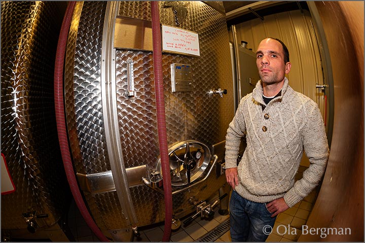 Damien Bardet at Domaine Bardet in Noyers-sur-Serein, Burgundy.