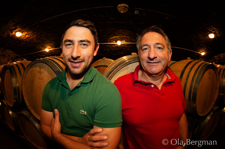 Vincent and Jean-Claude Royet at Domaine Royet, Combereau, Burgundy.
