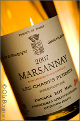 Marsannay, Les Champs Perdrix from Domaine Marc Roy in Gevrey-Chambertin, Burgundy.
