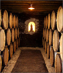 The cellar of Domaine Patrick Javillier.